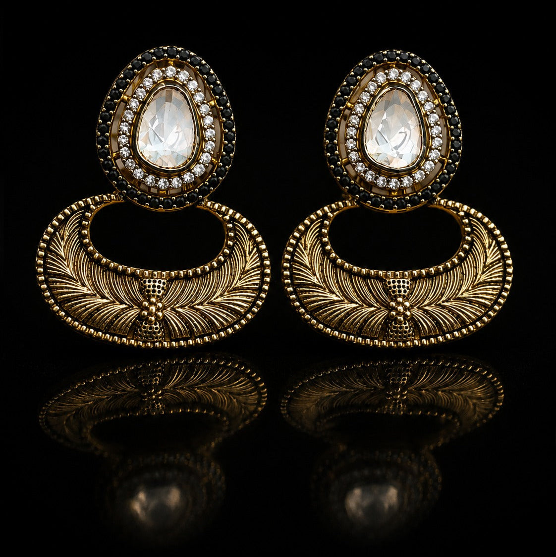 Gold-Plated Statement Earrings for Women