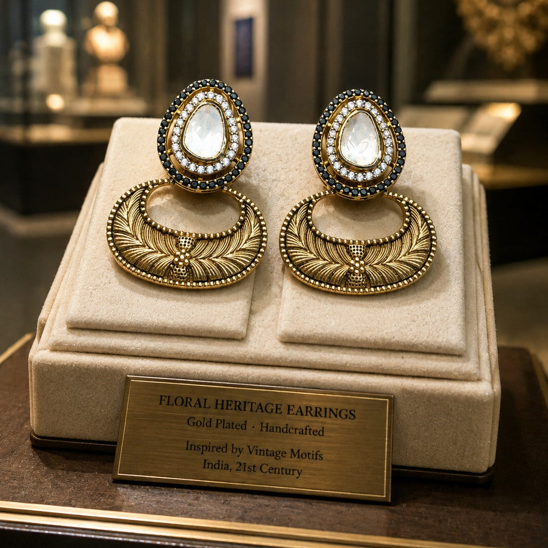Gold-Plated Statement Earrings for Women
