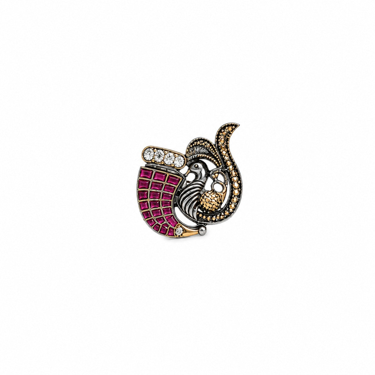925  Silver Peacock Cocktail Ring