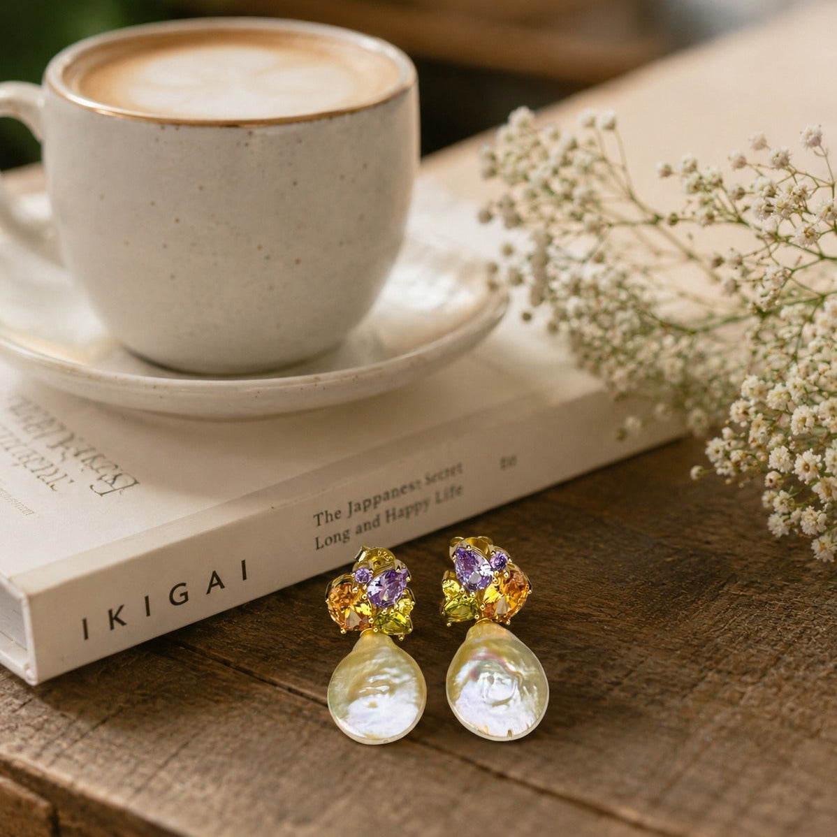 925 Silver Baroque Pearl Drop Earrings for Women